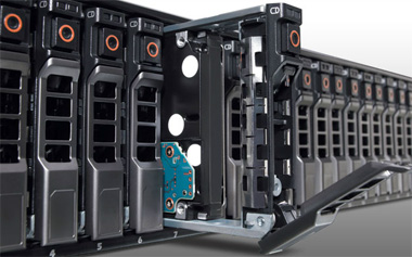 High-density diirect-attached storage array with 24 - 2.5" drives