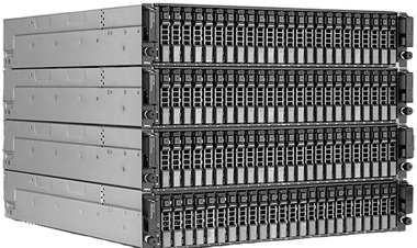 Expand up to 192 drives behind a PERC H800 Host-RAID adapter.