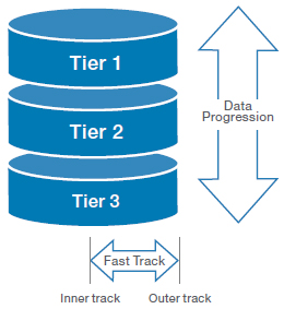 Advanced Storage Optimization: Fast Track provides data optimization within each tier,